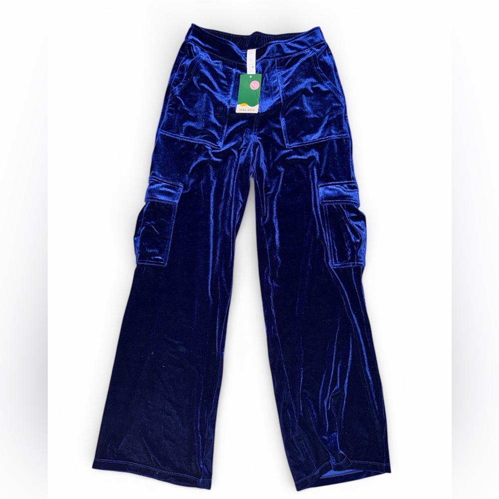 HALARA Deep Blue Velvet Trousers